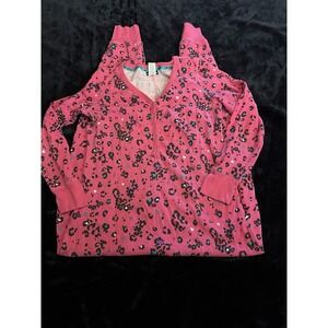 Joe‎ Boxer Pink Cheetah Print Waffle Pajamas One Piece Large